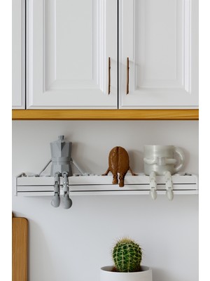 the mr east Kahve Köşesi Sevimli Biblo Seti 3lü, Kahve Çekirdeği, Kahve Kupası, Moka Pot, Coffee Set 10CM