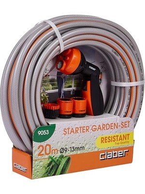 MarkEntegra 9053 Starter Garden-Set Hortum Başlangıç Seti 20 Metre 9-13 mm Hortum, Çok Işlevli Sulama