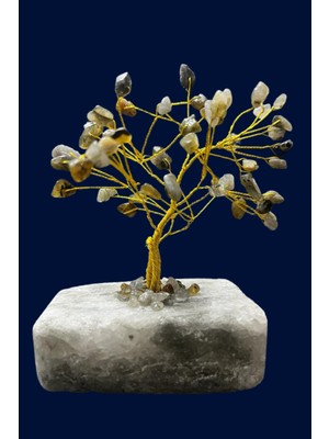 Feyza Design El Yapımı Labradorit Doğal Taş Hayat Ağacı Biblo Sürpriz Hediye