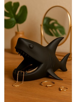 the mr east Köpekbalığı Organizer ve Sunumluk Takı, Kahve Kapsülü, Lokumluk, Masa Üstü Düzenleyici