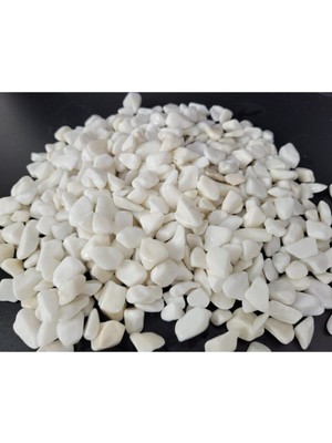 Beyaz Çakıl Taşı 5 kg 1-2 Cm, Teraryum, Vazo ve Dekorasyon Için