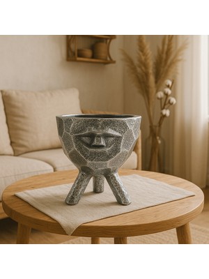 Decostone Dekoratif Saksı Üç Ayaklı