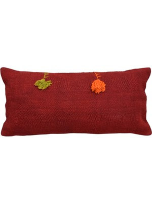Kilim Antik El Dokuma Dekoratif Lumbar Kilim Kırlent Yastık Kılıfı 1353 - Yeni - Çok Renkli