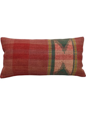 Kilim Antik El Dokuma Dekoratif Lumbar Kilim Kırlent Yastık Kılıfı 1373 - Yeni - Çok Renkli