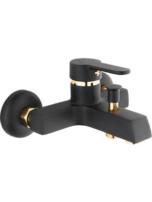 Stil Mix Siyah Gold Banyo Bataryası Siyah Altın Aç Kapa 2 Sene Garantili