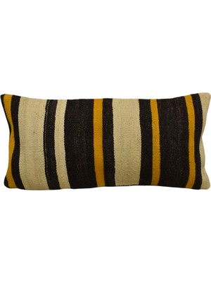 Kilim Antik El Dokuma Dekoratif Lumbar Kilim Kırlent Yastık Kılıfı 1347 - Yeni - Çok Renkli