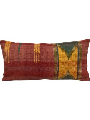 Kilim Antik El Dokuma Dekoratif Lumbar Kilim Kırlent Yastık Kılıfı 1354 - Yeni - Çok Renkli