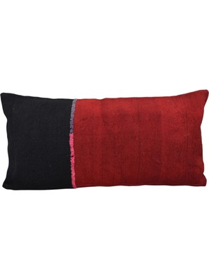 Kilim Antik El Dokuma Dekoratif Lumbar Kilim Kırlent Yastık Kılıfı 1357 - Yeni - Çok Renkli