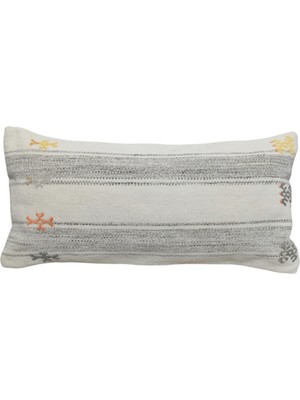 Kilim Antik El Dokuma Dekoratif Lumbar Kilim Kırlent Yastık Kılıfı 1345 - Yeni - Çok Renkli