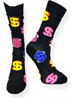 Bidigago Para Dolar Desenli Çorap