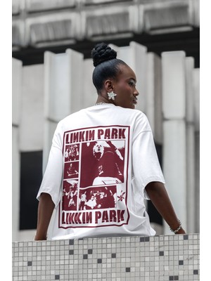 Sevbano Linkin Park Sırt Baskılı Unisex Oversize Müzik Grubu Tişört