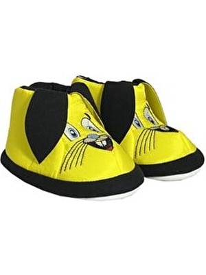 Doktor Desenli D01 Çocuk Kışlık Panduf Ev Kreş Ayakkabısı Yıkanabilir Kumaş Malzeme ile Rahat