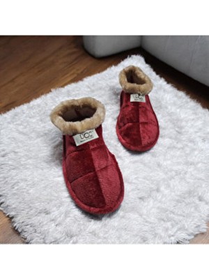 Gökçe Kundura Ucc Kadın Kürklü Boğazı Yumuşak İç Taban Ev Ayakkabısı Ve Pandufu