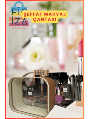 Figiza Şeffaf Makyaj Çantası Makyaj Malzemesi Düzenleyici Sütyen Iç Çamaşır Kozmetik Malzemesi Organizeri