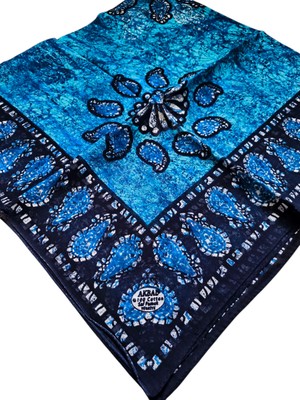 Akbal Saf Pamuk Yazma Mavili