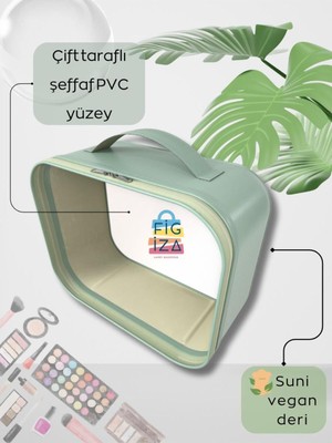 Figiza Şeffaf Makyaj Çantası Makyaj Malzemesi Düzenleyici Sütyen Iç Çamaşır Kozmetik Malzemesi Organizeri