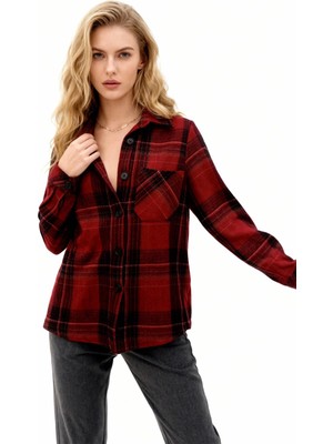 Rays 3127A Ön Düğmeli Gömlek Bordo