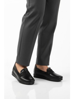 Ayakmod Siyah Jel Taban Anatomik Kadın Casual Ayakkabı 216-25K Z