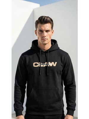 CLAW UP WORK Heavy Oversıze Hoodıe | Blackout Claw Baskılı (Unisex Oversize Kapüşonlu Sweatshirt)