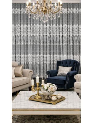 Perde Tül 4 Sıra Çok Desenli 1/3 Sık Pileli Tüm Odalara Uygun Model