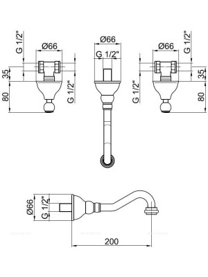 Italyan Webert Dorian 3 Deli̇kli̇ Ankastre Lavabo Bataryasi Krom