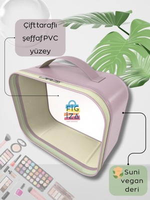 Figiza Şeffaf Makyaj Çantası Makyaj Malzemesi Düzenleyici Sütyen Iç Çamaşır Kozmetik Malzemesi Organizeri