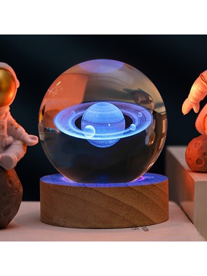 SHC4200 Renk Değiştiren Satürn Gezegen Cam Küre