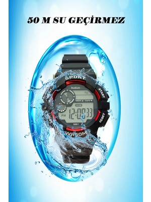 Rodium Çocuk Kol Saati Dijital Su Geçirmez 15046 Siyah