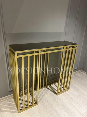 ZDESIGN HOME 90X30X100 cm Gold Dresuar (Bronz Ayna)