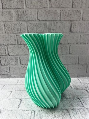 Epilons Kalpli Turkuaz Dekoratif Vazo 24 cm Modern Şık Tasarım