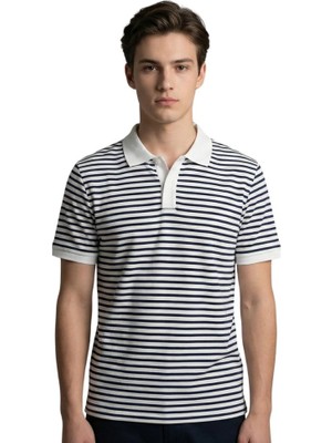 Trender Gipeli Waffle Yarım Patlı Yakalı Erkek T-Shirt 4053 Indigo