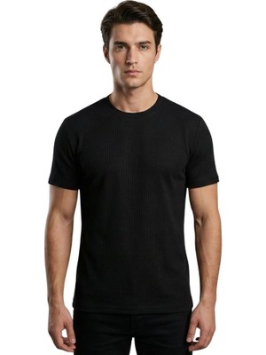 Trender O Yaka Erkek T-Shirt 4025 Siyah