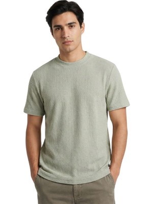 Trender O Yaka Erkek T-Shirt 4025 Su Yeşili