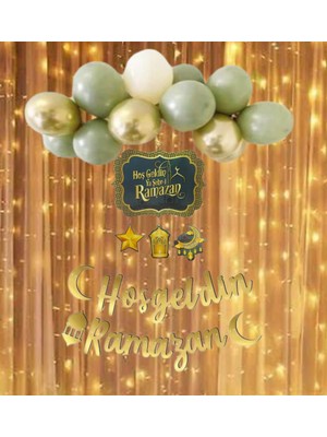 Mini Parti Mini Party Store Hoşgeldin Ramazan Yazılı LED Işıklı Süsleme Seti