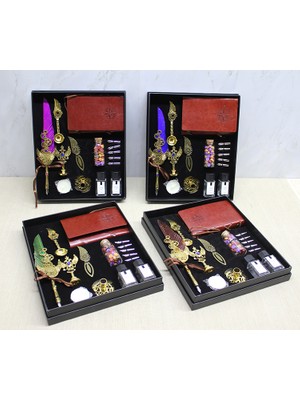 Linarx Deri Defterli Divit Hokka Ve Mühür Seti Model 2