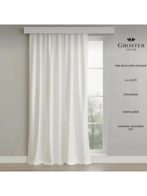 Groster Spor Kırık Beyaz Saten Güneşlik (A++ Kalite)