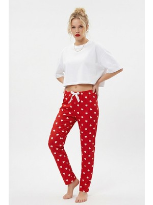 Rays 4530 Kalp Desen Pijama Kırmızı