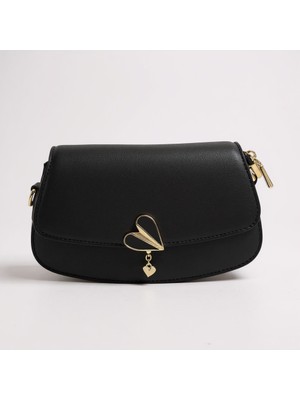 Rosa Çanta Kapaklı Kalp Tokalı Omuz Asklı Kadın Çantası