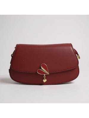 Rosa Çanta Kapaklı Kalp Tokalı Omuz Asklı Kadın Çantası