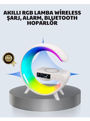 Nilavia Başucu Için Tasarlanmış Kablosuz Şarjlı Gece Lambası ve Bluetooth Ses Sistem - AL002A-61SUF
