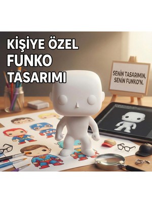 Yelkovan Studio Kişiye Özel Tasarım Dıy Funko Figür Seti - Kendin Boya (Boya + Fırça) | Yelkovanstudio