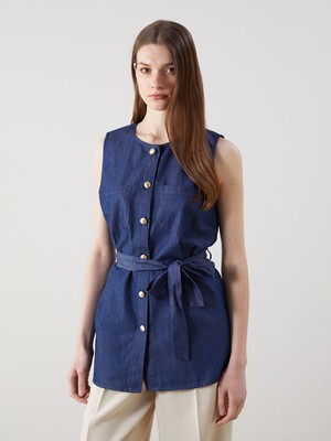 Lc Waikiki Yeni Sezon Bisiklet Yaka Kadın Jean Yelek