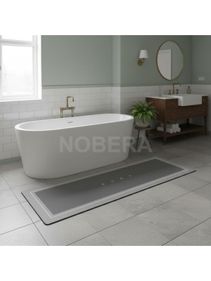 Nobera Kauçuk Kaymaz Tabanlı Ultra Emici Banyo Paspası 40X120CM – Hızlı Kuruyan Paspas