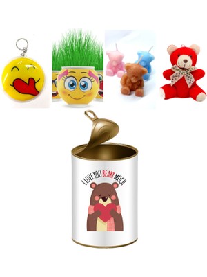 E-Hediyeci I Love You Beary Much Espiri, Eğlenceli ve Romantik Hediye Seti, Sevimli Tasarım Sevgiliye Hediye, Arkadaşa Hediye, Hediye Seti, Konsept Hediyeler