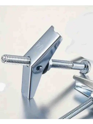 Rayko 60 Adet 4X100MM Çelik Kanatlı Soketli Kelebek Alçıpan Tavan Dübeli,korniş Dübeli,kanatlı Dübel