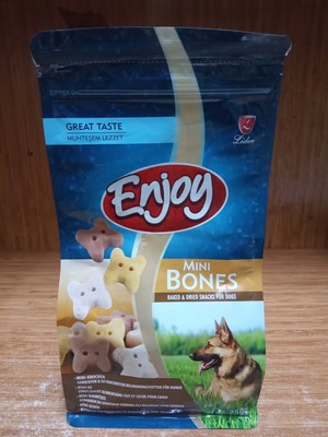 SY Enjoy Mini Kemik Köpek Ödül Bisküvisi 250 gr Doğal Içerikli Sağlıklı Ödül