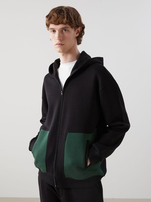 Lc Waikiki Yeni Sezon Kapüşonlu Uzun Kollu Erkek Fermuarlı Sweatshirt