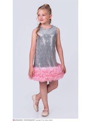 Payetli Tütü Kız Çocuk Elbise – Doğum Günü & Özel Gün Elbisesi (4-12 Yaş) | 31593