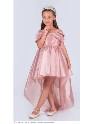 Kız Çocuk Kristal Prenses Elbise Tacı Dahil – Özel Gün Abiye Elbise 3-12 Yaş (31592)