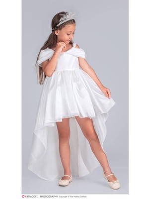 Kız Çocuk Kristal Prenses Elbise Tacı Dahil – Özel Gün Abiye Elbise 3-12 Yaş (31592)